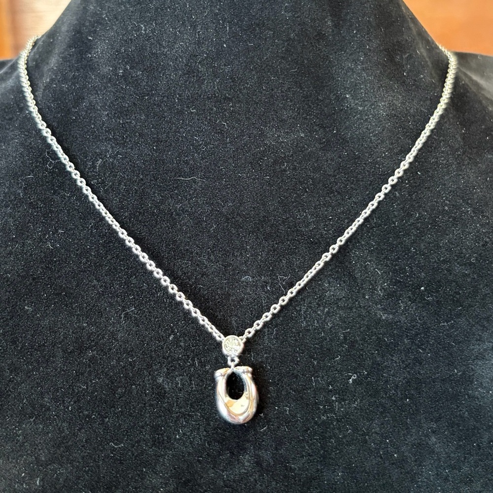 Coach Signature Crystal Silver-Toned Necklace - Picture 2 of 7
